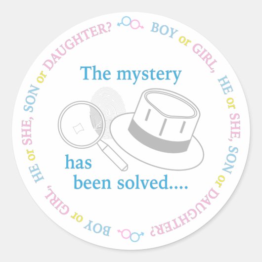 性別の表示 ラウンドシール (正面)