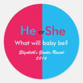 性別の表示 ラウンドシール (正面)