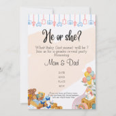 性別の表示 招待状 (正面)