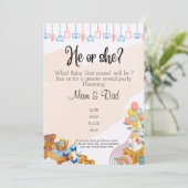 性別の表示 招待状 (スタンド正面)