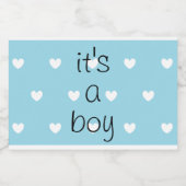 性別の表示（男の子）ミニワイきらめくンラベル スパークリングワインラベル (シングルラベル)