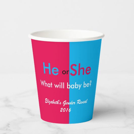 性別の表示 紙コップ (正面)