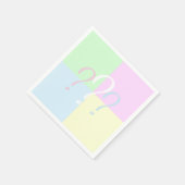 性別の質問記号のナプキンの表示 スタンダードカクテルナプキン (角)