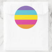 性別の非バイナリプライドフラグ ラウンドシール (バッグ)