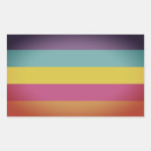 性別の非バイナリプライド 長方形シール (正面)