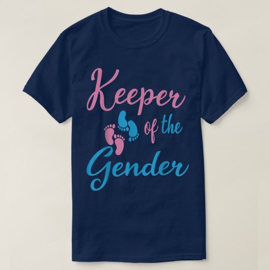 性別のKeeperがパーティーベビー発表Pr Tシャツ (デザイン正面)