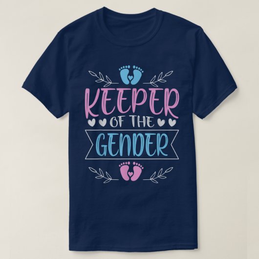 性別のKeeperがパーティーベビー発表Pr Tシャツ (デザイン正面)