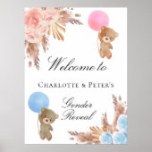 性別はパーティーテディベアのススキのカップルを明らかにする ポスター (正面)