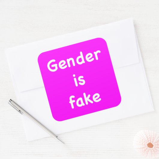 性別は偽 スクエアシール (封筒)