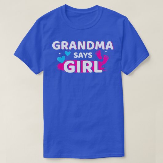 性別を明かす祖母は、家族のバに一致する女の子を言う Tシャツ (デザイン正面)