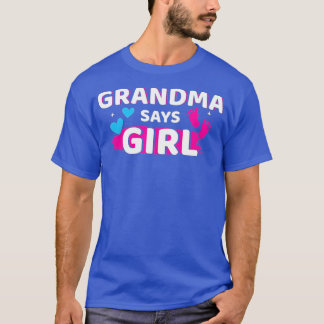 性別を明かす祖母は、家族のバに一致する女の子を言う Tシャツ