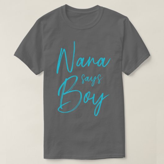 性別を明かすnanaは、家族のベビーpに一致する男の子を言う tシャツ (デザイン正面)