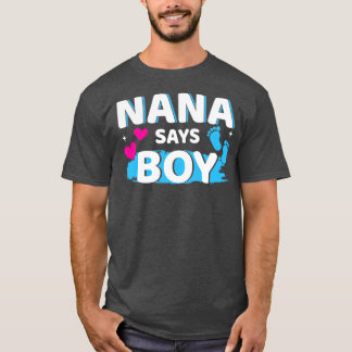 性別を明かすnanaは、家族のベビーpに一致する男の子を言う tシャツ
