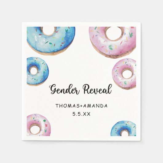 性別を明らかにすることを知っている男の子または女の子 スタンダードカクテルナプキン (正面)