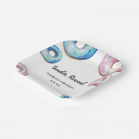 性別を明らかにすることを知っている男の子または女の子 ペーパープレート (傾斜あり)