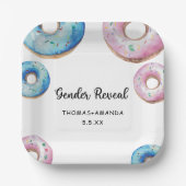 性別を明らかにすることを知っている男の子または女の子 ペーパープレート (正面)