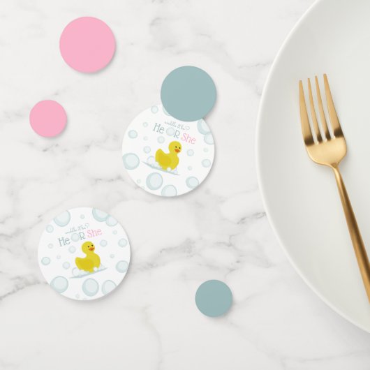 性別を明らかにするゴムのアヒル気泡 コンフェッティ (グループ)