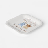 性別を明らかにする洋服 ペーパープレート (傾斜あり)