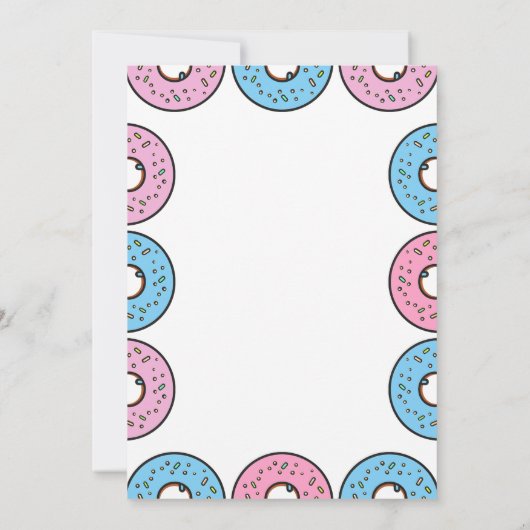 性別を明らかにする男の子または女の子 招待状 (裏面)