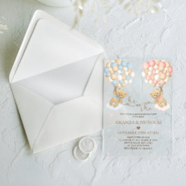 性別を明らかにする アクリル招待状