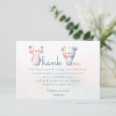 性別を明らかにカラフルする男の子 サンキューカード (スタンド正面)