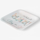 性別を明らかにカラフルする男の子 ペーパープレート (傾斜あり)