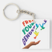 性別を自由にする キーホルダー (正面)