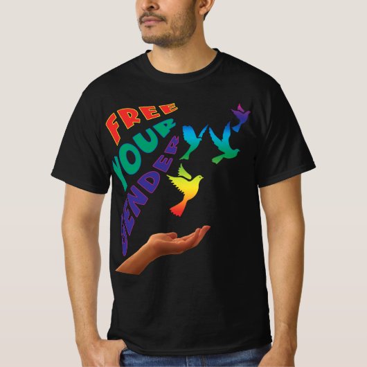 性別を自由にする Tシャツ (正面)