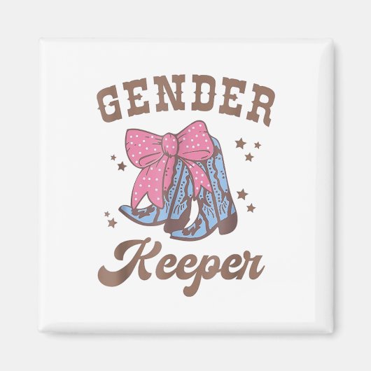 性別カウボーイの西の飼育員は性別Rをブーツ マグネット (正面)