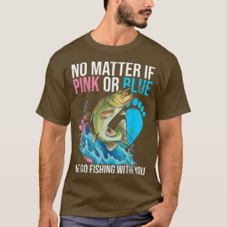 性別パーティーデザインを明らかにする魚釣り愛好家300 Tシャツ