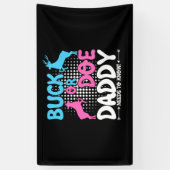 性別リビールバックまたはdoeパパのマッチングベビー 横断幕 (縦)