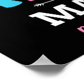 性別リビールバックまたはdoeママ照合ベビーパーティー ポスター (角)