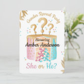 性別リビールパーティーホリデーカード シーズンカード (スタンド正面)