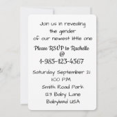 性別リビールパーティーホリデーカード シーズンカード (裏面)