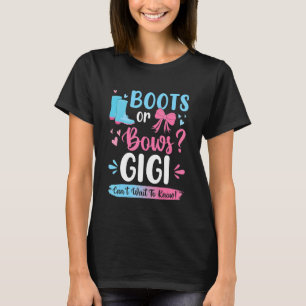 性別リビールブーツまたは弓GigiマッチングベビーPar Tシャツ