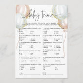 性別リビールベビートリビア赤ちゃんシャワーゲームカード アドバイスカード (正面)