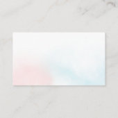 性別リビール冬の赤ちゃんシャワーおむつラッフルエンク エンクロージャーカード (裏面)