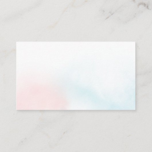 性別リビール冬の赤ちゃんシャワーおむつラッフルエンク エンクロージャーカード (裏面)