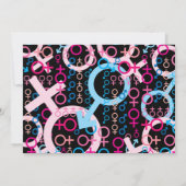 性別不明な性別明らかにする招待状招待状 招待状 (裏面)