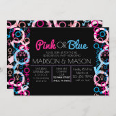 性別不明な性別明らかにする招待状招待状 招待状 (正面/裏面)