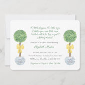 性別不明10小指詩ベビーシャワー 招待状 (正面)