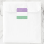 性別同性愛者紫、緑、白 スクエアシール (バッグ)