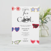 性別問わずユーモア溢れる2歳の誕生日 招待状 (スタンド正面)