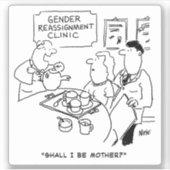 性別変更カートゥーン シール (正面)