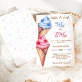 性別彼または彼女のアイスクリームを明らかにする 招待状