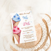 性別彼または彼女のアイスクリームを明らかにする 招待状