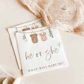 性別彼または彼女のナプキンを明らかにする |中立的なリビール スタンダードランチョンナプキン