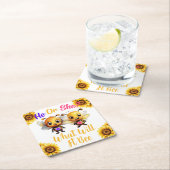 性別彼または彼女はそれがどうなるかを明らかにする スクエアペーパーコースター (インサイチュ)