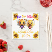 性別彼または彼女はそれがどうなるかを明らかにする スタンダードカクテルナプキン (インサイチュ)