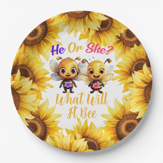 性別彼または彼女はそれがどうなるかを明らかにする ペーパープレート (正面)
